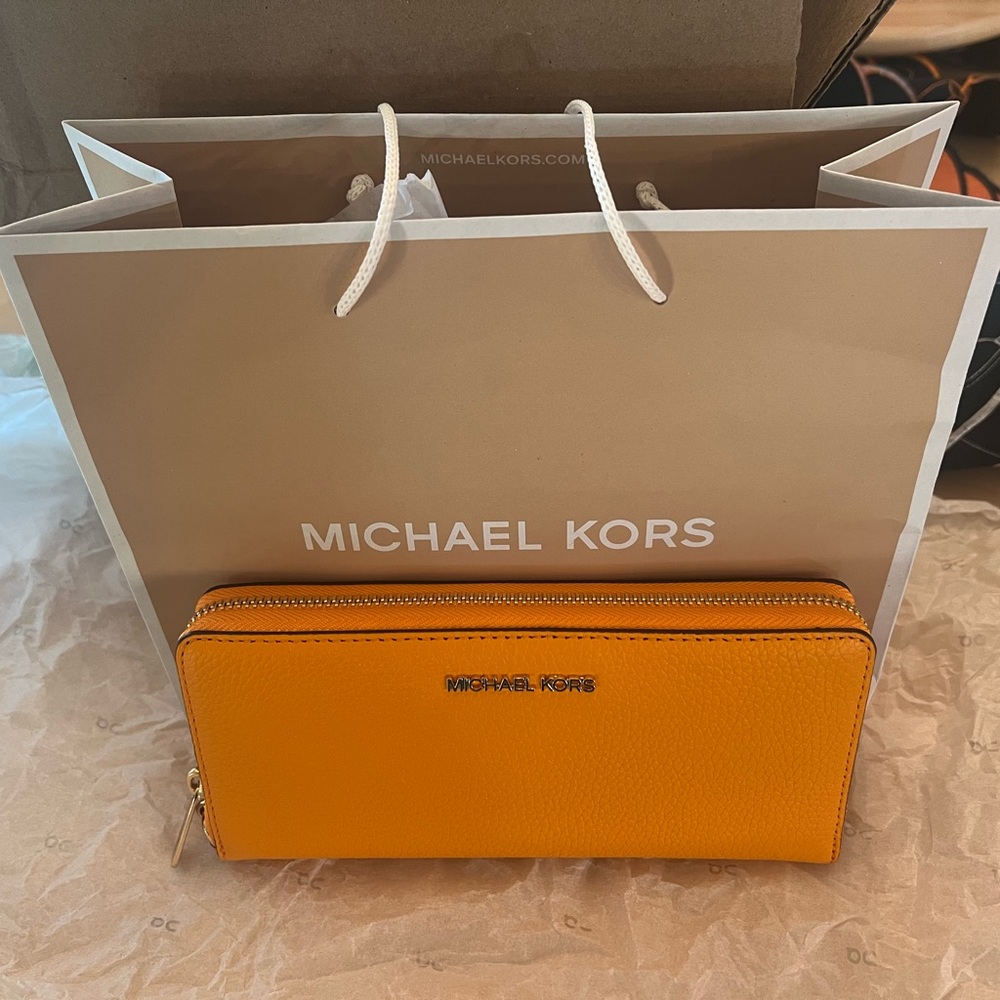 Michael Kors Vibrant Orange Wallet